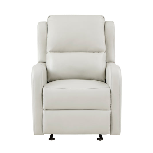Homelegance Durant Glider Recliner Chair in Taupe Faux Leather 8527TPE-1GD