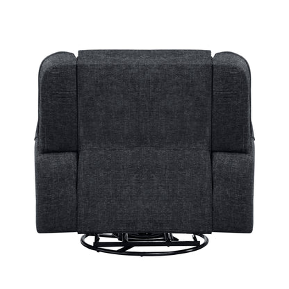 Homelegance Monterey Reclining Chair Swivel Glider in Ebony Chenille 8530EB-1