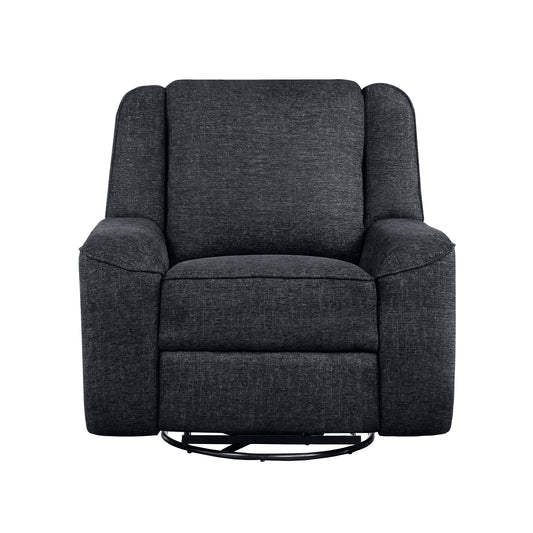 Homelegance Monterey Reclining Chair Swivel Glider in Ebony Chenille 8530EB-1
