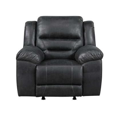 Homelegance Hazen Reclining Chair Rocker in Black 8538BK-1