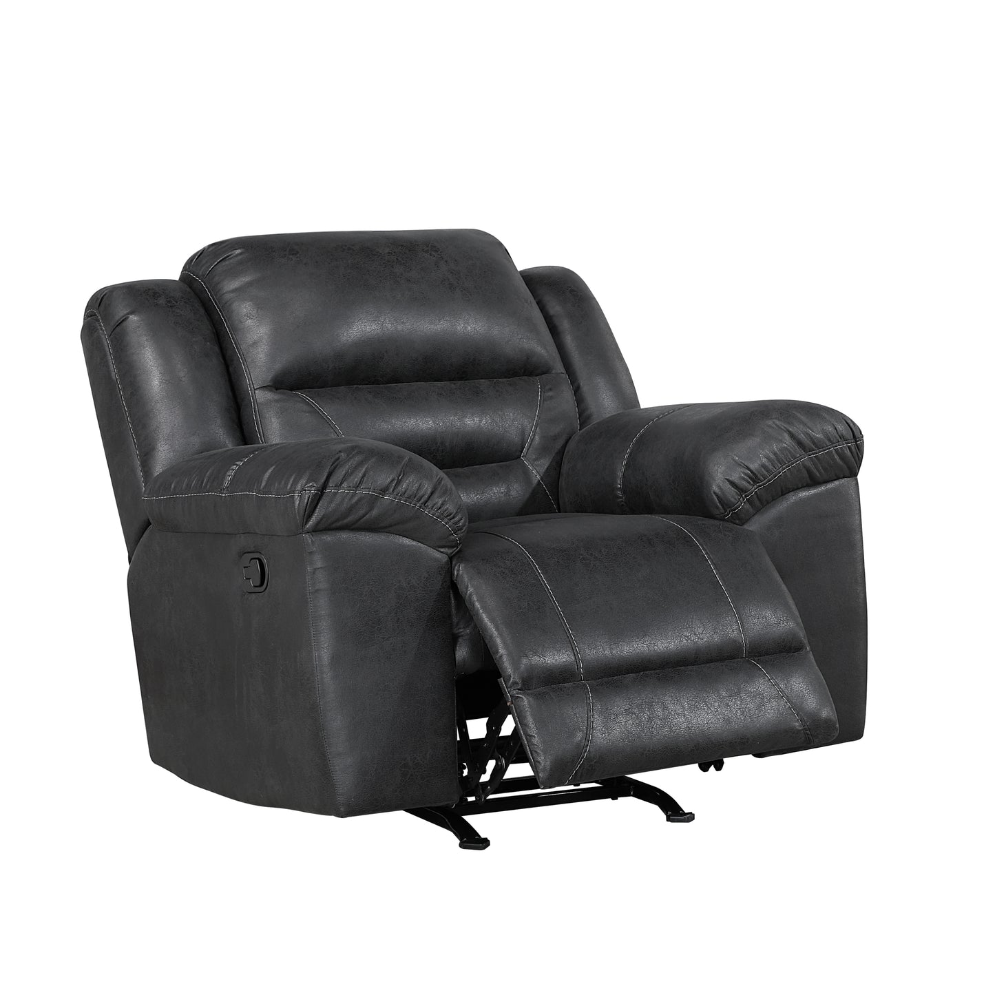 Homelegance Hazen Reclining Chair Rocker in Black 8538BK-1
