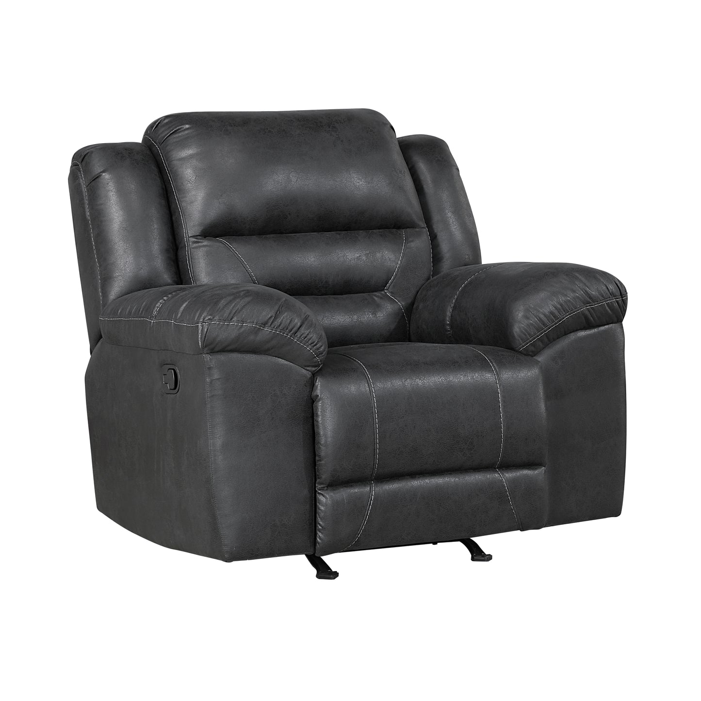 Homelegance Hazen Reclining Chair Rocker in Black 8538BK-1