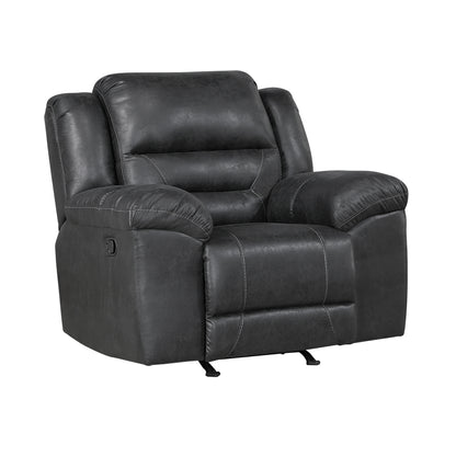 Homelegance Hazen Reclining Chair Rocker in Black 8538BK-1