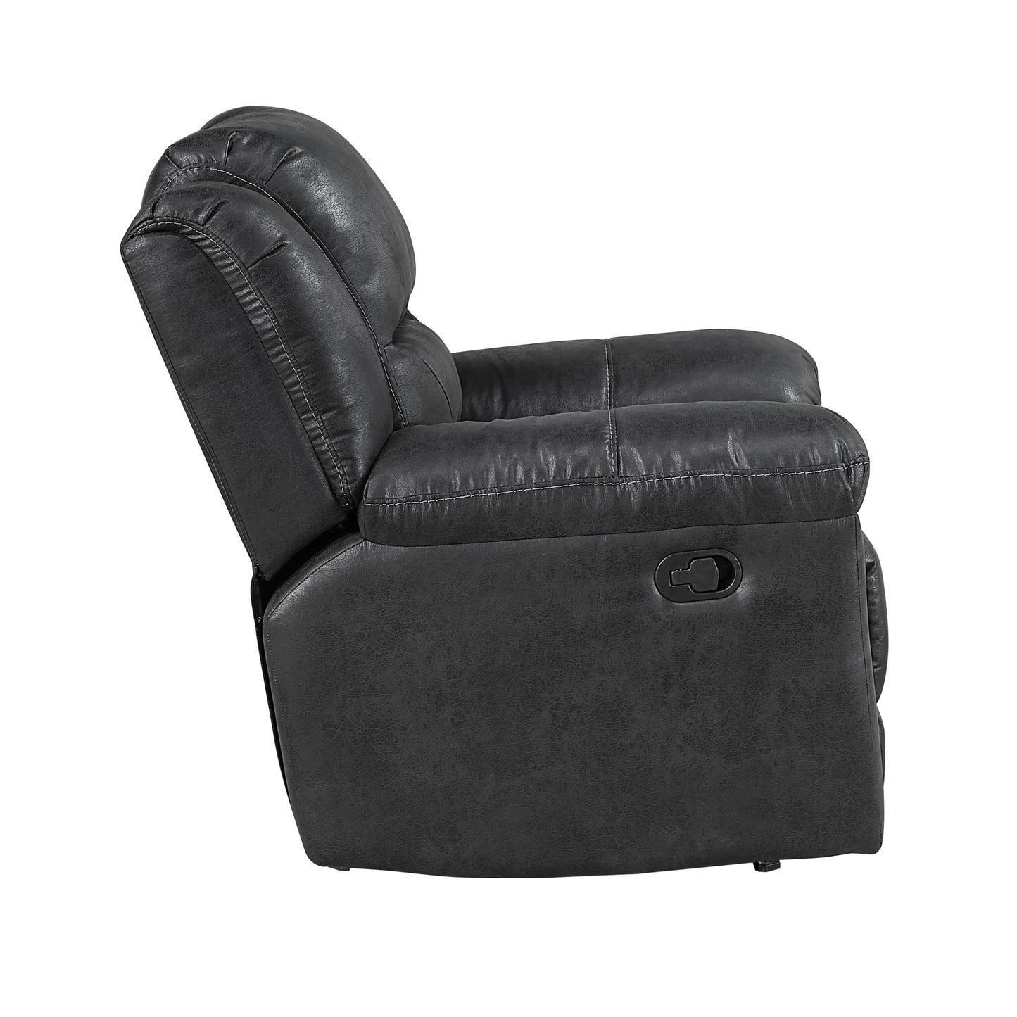 Homelegance Hazen Reclining Chair Rocker in Black 8538BK-1