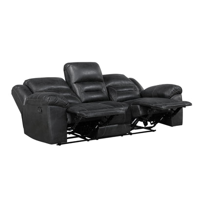 Homelegance Hazen Sectional Sofa Black 8538BK-3