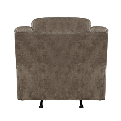 Homelegance Hazen Reclining Chair Rocker Recliner in Brown 8538BR-1