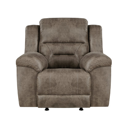 Homelegance Hazen Reclining Chair Rocker Recliner in Brown 8538BR-1