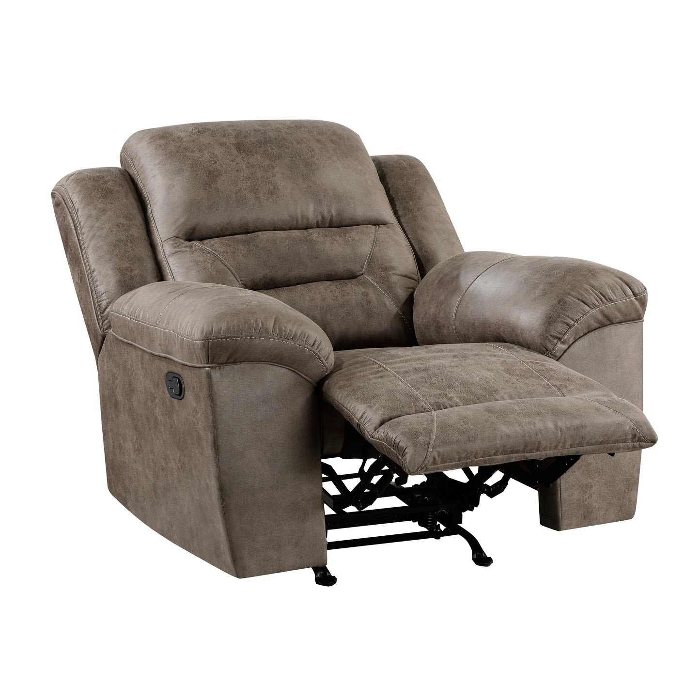 Homelegance Hazen Reclining Chair Rocker Recliner in Brown 8538BR-1