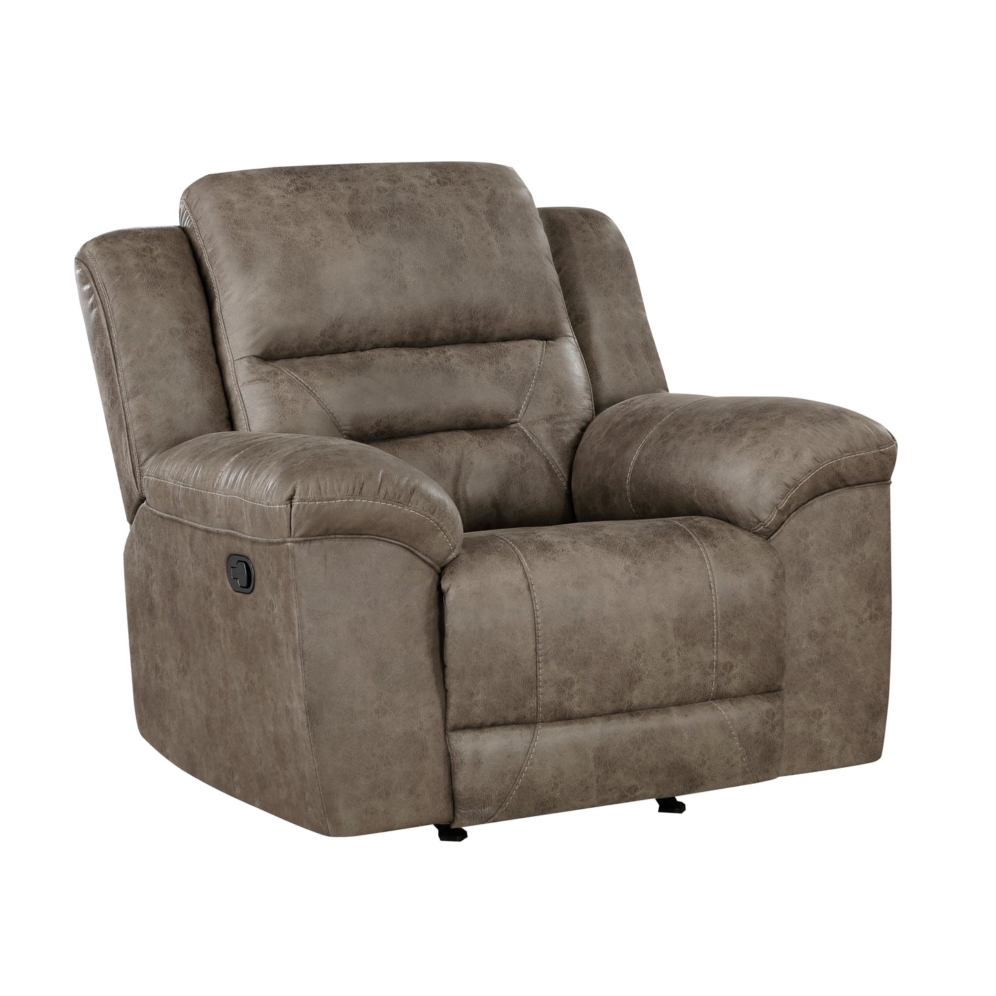 Homelegance Hazen Reclining Chair Rocker Recliner in Brown 8538BR-1