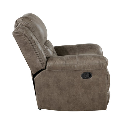 Homelegance Hazen Reclining Chair Rocker Recliner in Brown 8538BR-1