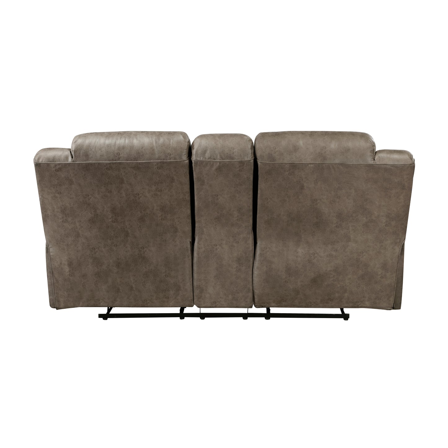 Homelegance Hazen Brown Reclining Loveseat with Center Console 8538BR-2