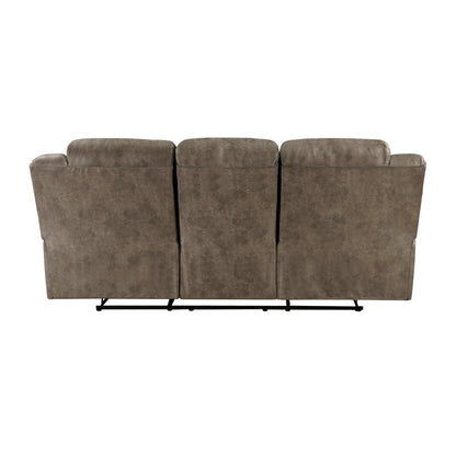 Homelegance Hazen Sectional Sofa Brown Polished Microfiber 8538BR-3