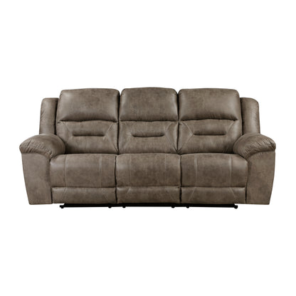 Homelegance Hazen Sectional Sofa Brown Polished Microfiber 8538BR-3