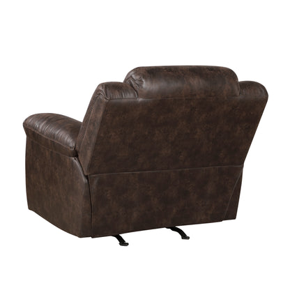 Homelegance Hazen Reclining Chair Rocker Recliner in Dark Brown 8538DB-1