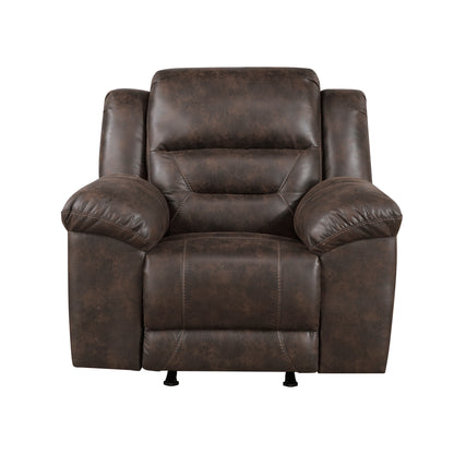 Homelegance Hazen Reclining Chair Rocker Recliner in Dark Brown 8538DB-1