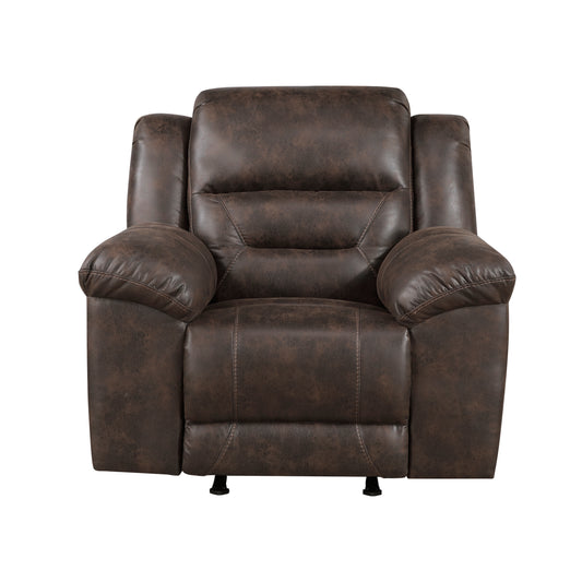 Homelegance Hazen Reclining Chair Rocker Recliner in Dark Brown 8538DB-1
