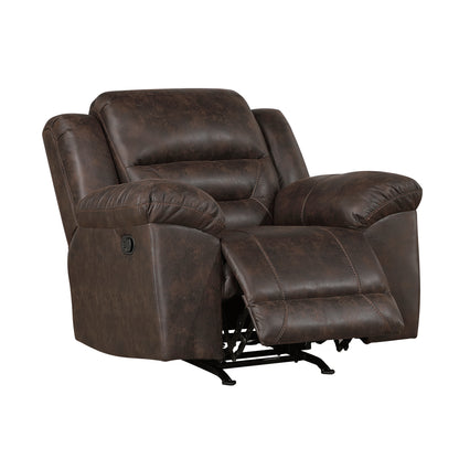Homelegance Hazen Reclining Chair Rocker Recliner in Dark Brown 8538DB-1