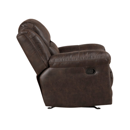 Homelegance Hazen Reclining Chair Rocker Recliner in Dark Brown 8538DB-1