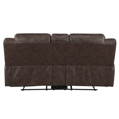 Homelegance Hazen Loveseat Reclining in Dark Brown 8538DB-2