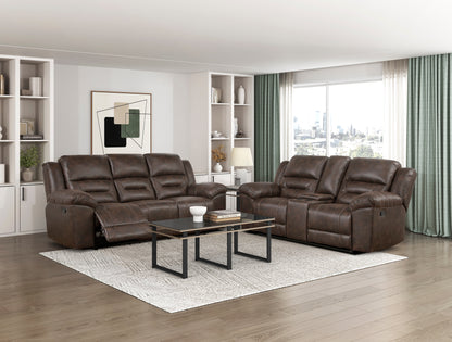 Homelegance Hazen Sectional Sofa Dark Brown Upholstery 8538DB-3