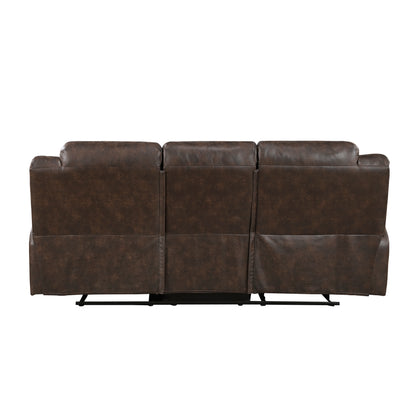 Homelegance Hazen Sectional Sofa Dark Brown Upholstery 8538DB-3