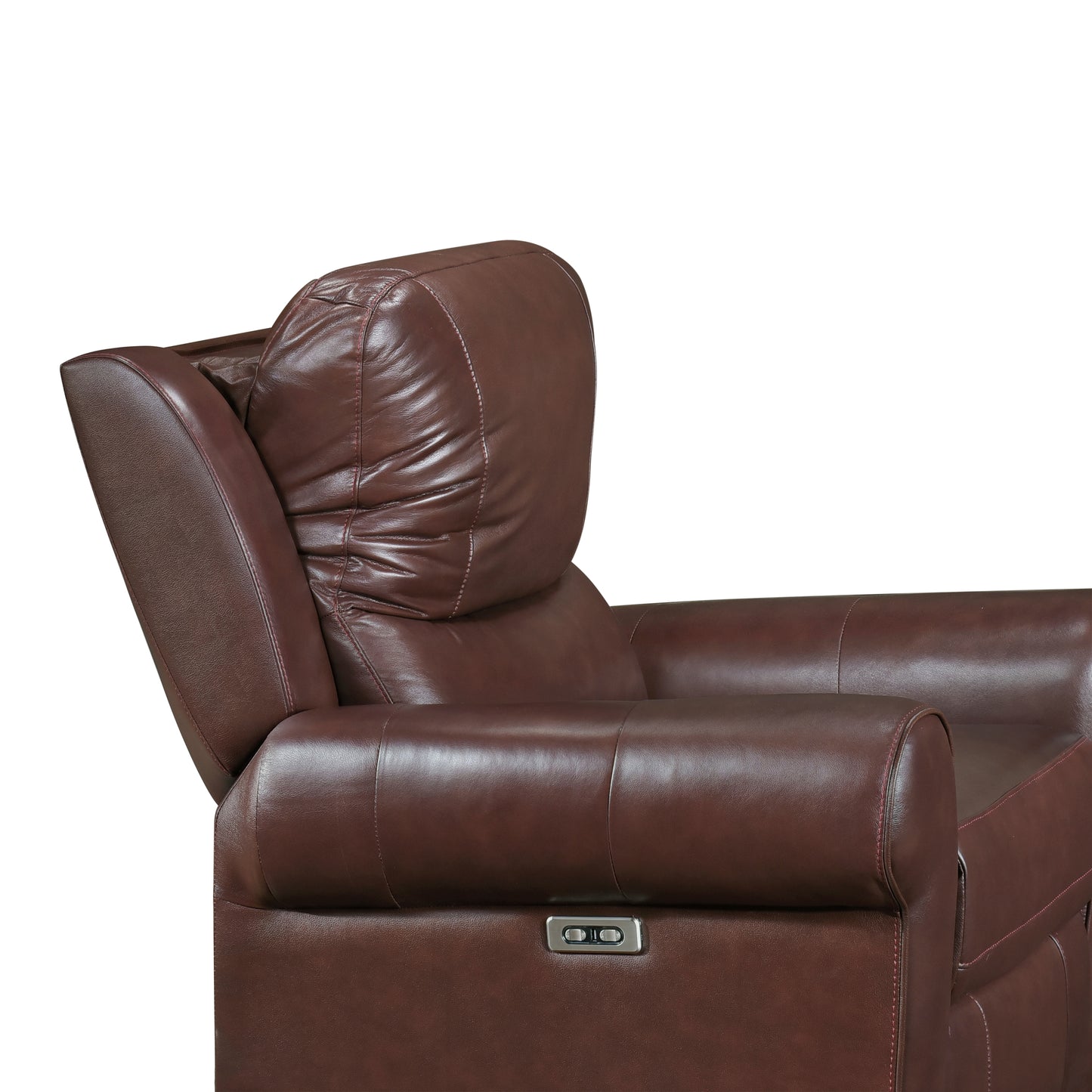 Homelegance McCall Reclining Chair Power Recliner in Brown 8546BR-1PWH