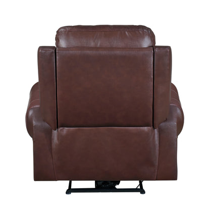 Homelegance McCall Reclining Chair Power Recliner in Brown 8546BR-1PWH