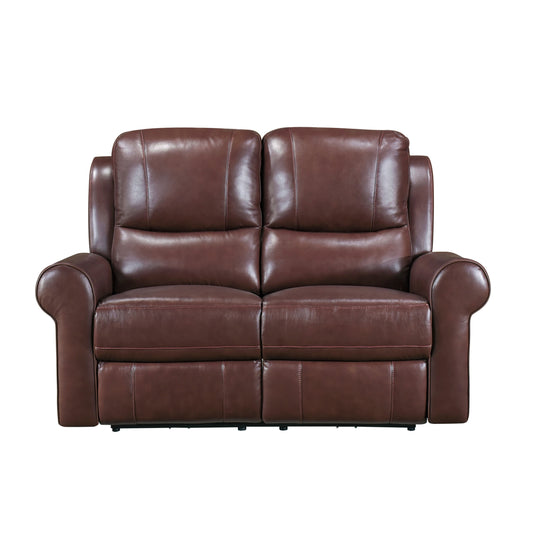 Homelegance McCall Loveseat Power Reclining Brown 8546BR-2PWH