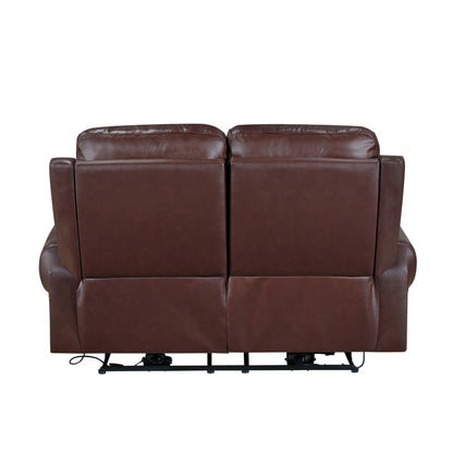 Homelegance McCall Loveseat Power Reclining Brown 8546BR-2PWH