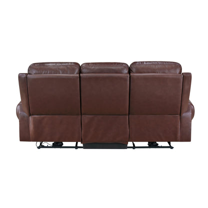 Homelegance McCall Sectional Sofa Brown Top Grain Leather 8546BR-3PWH