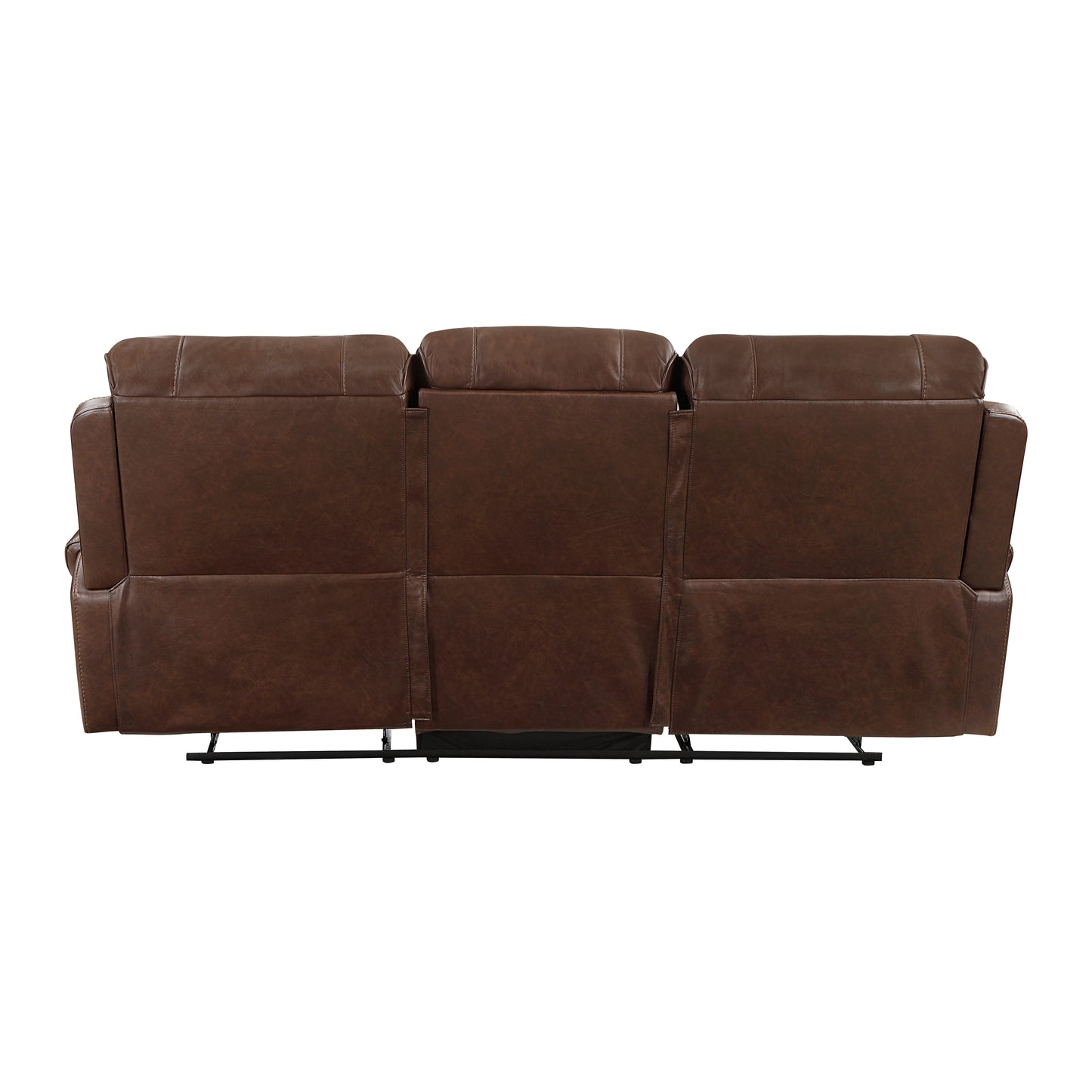 Homelegance Newnan Brown Faux Leather Dual Reclining Sectional Sofa 8549BRW-3