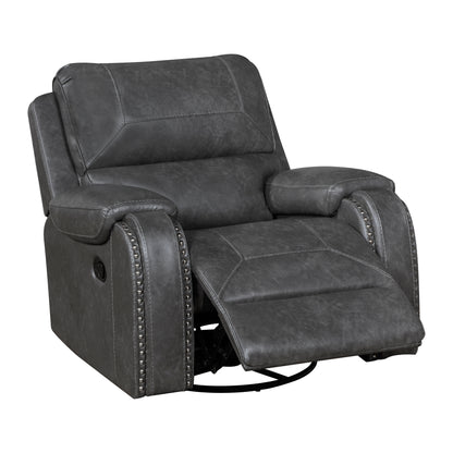 Homelegance Newnan Swivel Glider Reclining Chair in Gray 8549GRY-1