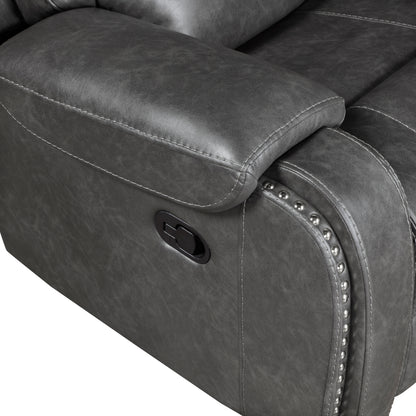 Homelegance Newnan Gray Glider Reclining Loveseat 8549GRY-2