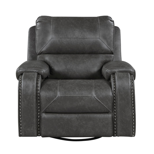 Homelegance Newnan Swivel Glider Reclining Chair in Gray 8549GRY-1