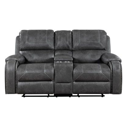 Homelegance Newnan Gray Glider Reclining Loveseat 8549GRY-2