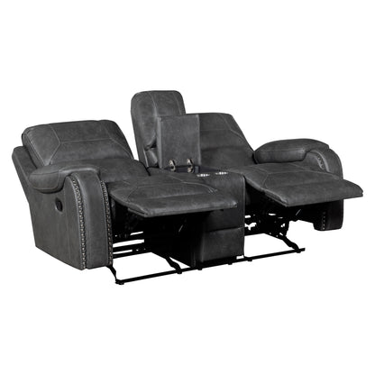 Homelegance Newnan Gray Glider Reclining Loveseat 8549GRY-2