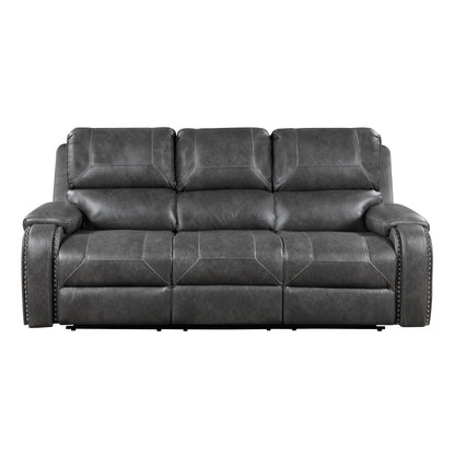 Homelegance Newnan Double Reclining Sectional Sofa Gray 8549GRY-3
