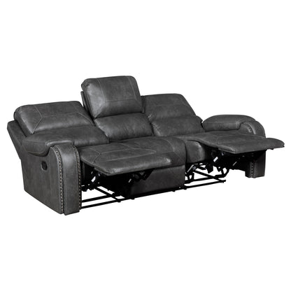Homelegance Newnan Double Reclining Sectional Sofa Gray 8549GRY-3