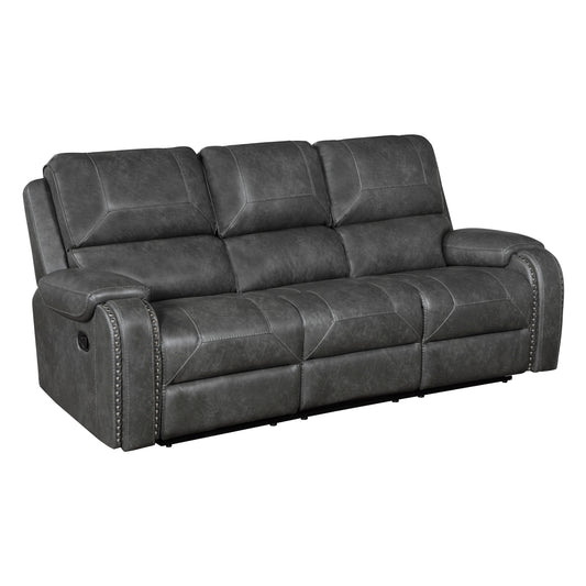 Homelegance Newnan Double Reclining Sectional Sofa Gray 8549GRY-3
