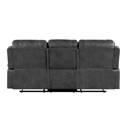 Homelegance Newnan Double Reclining Sectional Sofa Gray 8549GRY-3