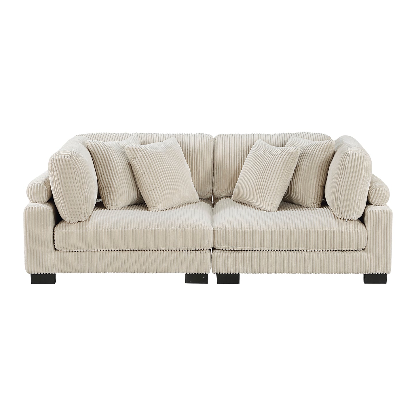 Homelegance Traverse Loveseat in Beige Corduroy with Adjustable Back 8555BE-2