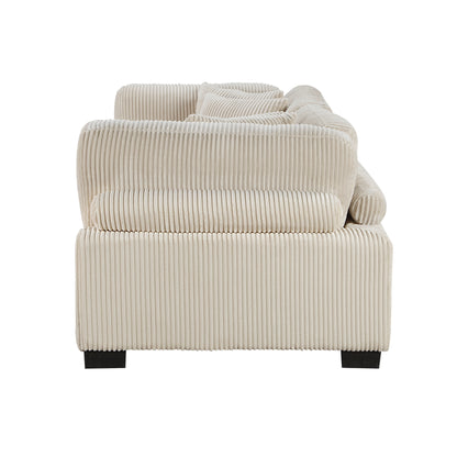 Homelegance Traverse Loveseat in Beige Corduroy with Adjustable Back 8555BE-2
