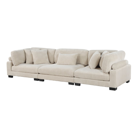 Homelegance Traverse Sectional Sofa in Luxurious Beige Corduroy 8555BE-3