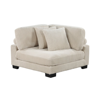 Homelegance Traverse Loveseat in Beige Corduroy with Adjustable Back 8555BE-2