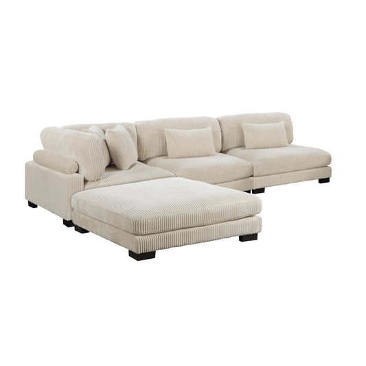 Homelegance Traverse Sectional Sofa in 8555BE-2AC1CROT Stylish Comfort