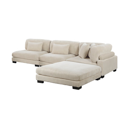 Homelegance Traverse Sectional Sofa in 8555BE-2AC1CROT Stylish Comfort