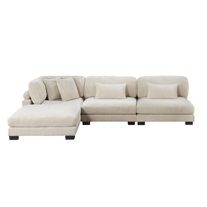 Homelegance Traverse Sectional Sofa in 8555BE-2AC1CROT Stylish Comfort