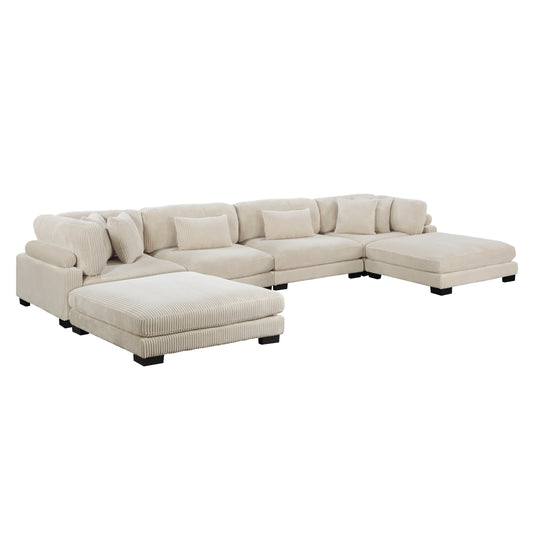 Homelegance Traverse Sectional Sofa in 8555BE-2CR2AC2OT Stylish Comfort
