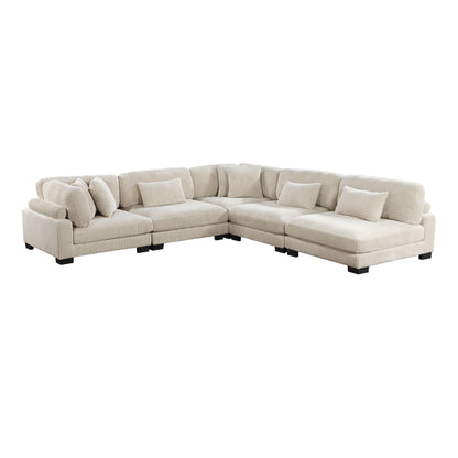Homelegance Traverse Sectional Sofa in Soft Beige 8555BE-5SC