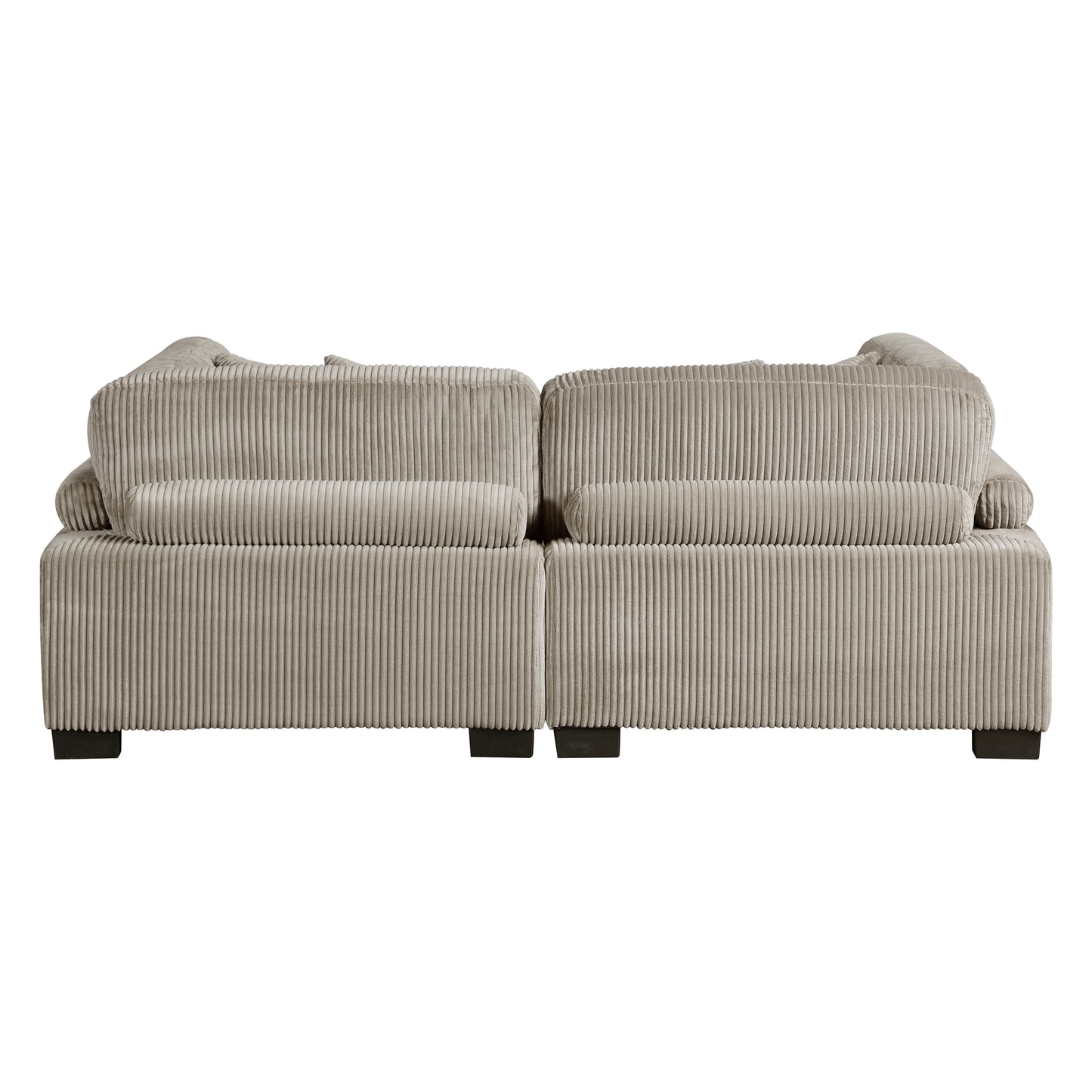 Homelegance Traverse Loveseat in Brown Corduroy with Adjustable Back 8555GB-2